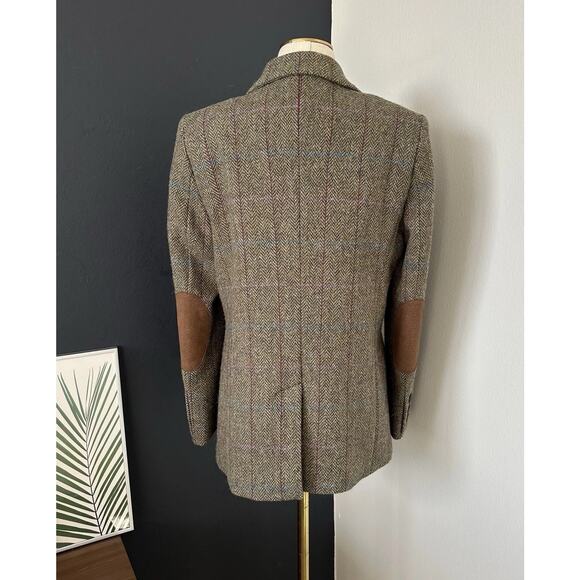 HARRIS TWEED Women Blazer Hand Woven Pure Wool Quite Luxury Preppy Academia - Picture 10 of 16